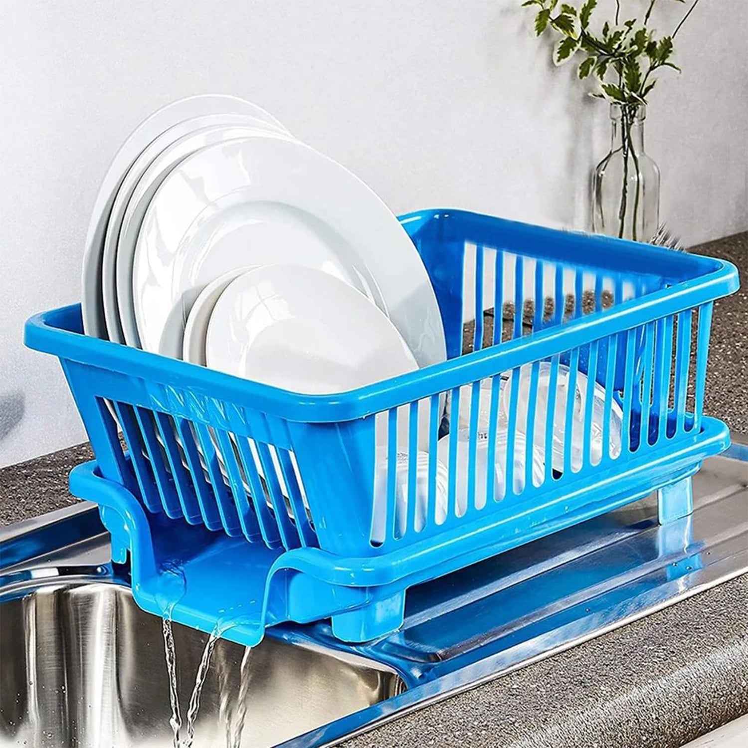 Dish Drainer Rack – Durable Plastic Kitchen Organizer | Lunchie Bunchie