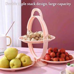 3-Layer Foldable Snack Serving Stand – Portable & Space-Saving