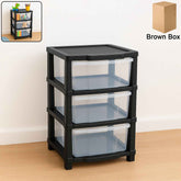 Transparent 3-Layer Drawer Organizer – Smooth Pull-Out Storage
