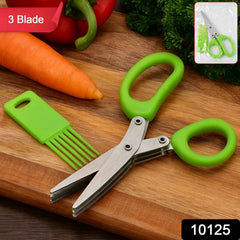 3-Blade Kitchen Scissors – Efficient Herb & Vegetable Chopper