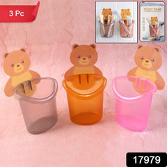 Teddy Bear Toothbrush Holder – Cute Wall-Mounted Kids Organizer