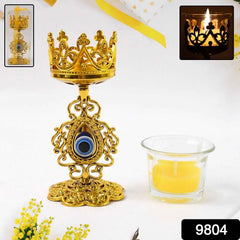 Diwali Candle Holder – Smokeless Glass Tea Light with Plastic Stand
