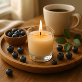Blueberry Scented Candle – Soy-Blend Votive in Glass, 50gm
