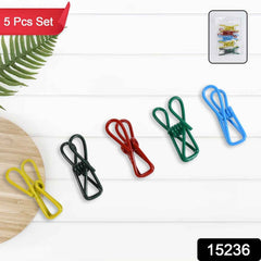 Metal Clothes Pins Clips – Durable Multi-Function Set of 5