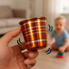 Stainless Steel Kids Glass Set – Musical Bell Sound, 6-Piece |