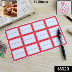 Writable Label Stickers – 50 Sheets Strong Adhesive for Easy Organizing