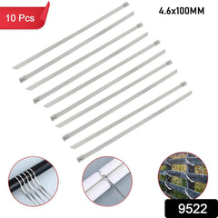 Stainless Steel Cable Ties – 100mm Rustproof 10-Pack | WipeTech