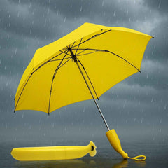 Banana Shaped Umbrella – Mini Foldable, UV Protection | DrizzlePro