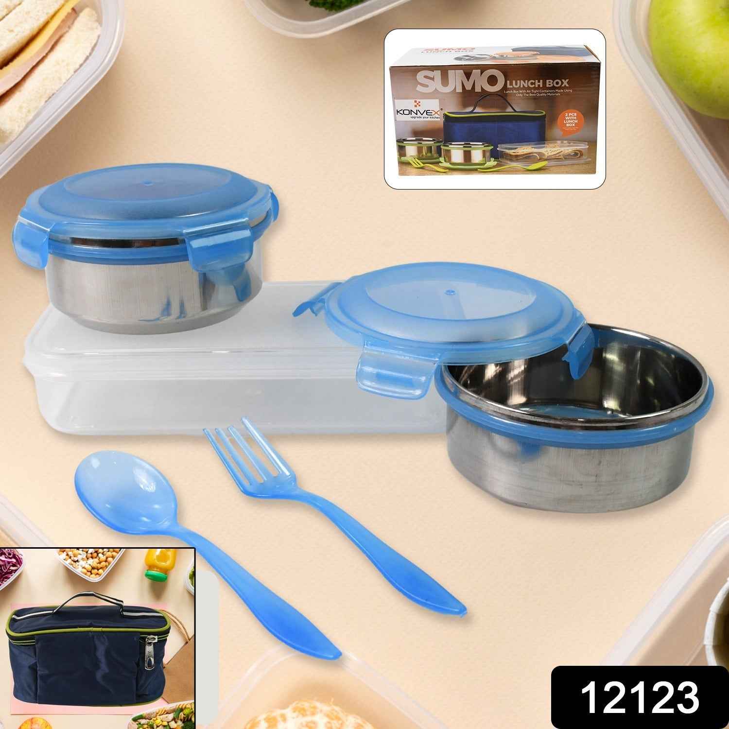 Insulated Lunch Box – Leak-Proof Tiffin Set with Bag | Konvex
