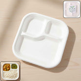 Compostable Bagasse 3-Compartment Meal Plate – Eco-Friendly & Sturdy