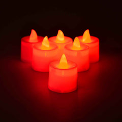 Red LED Tealights – Flameless & Smokeless for Diwali Decor | Styleva