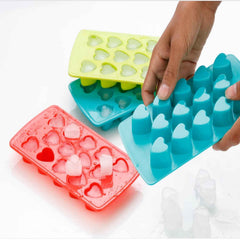 Heart Shape Ice Cube Tray – 14 Cavities Multicolor | ChillPour