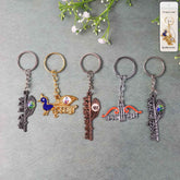 Krishna Theme Keychain Set – Durable Spiritual Metal Keychains
