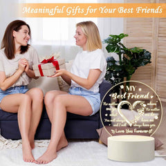 Best Friend 3D LED Night Lamp – Heart Design Gift Light