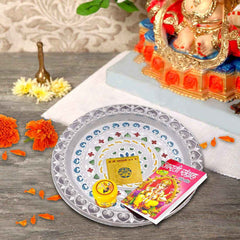 Silver Plated Pooja Thali – Festive & Worship Decor | Indo Glow