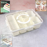 6-Compartment Fridge Storage Box – Leak-Proof, Space-Saving Organizer