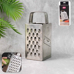 Stainless Steel 4-in-1 Compact Grater & Slicer – Durable Kitchen Tool