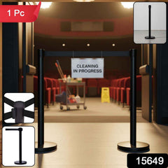 Retractable Belt Crowd Control Pole – Heavy Duty with Sturdy Base