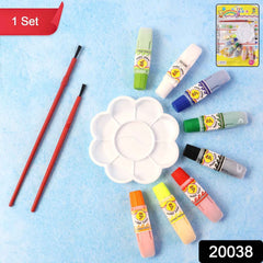 Watercolor Paint Set – 8 Vibrant Colors with Brushes & Palette