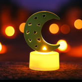 Moon Shaped Flameless LED Candles – Set of 12 with Warm Glow