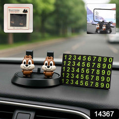 Car Dashboard Mobile Phone Holder Stand with Parking Number Display