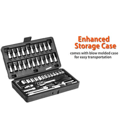 Socket Set – 46 Pcs 1/4" Drive Tool Kit | RaceVault