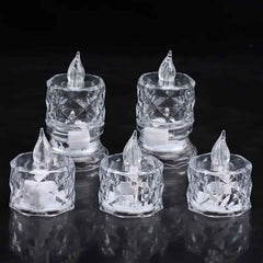Flameless LED Tealight Candles – Decorative Acrylic | Giftoiza
