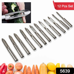 Stainless Steel Peeler Set – 12-Piece Multi-Purpose | Quickslice