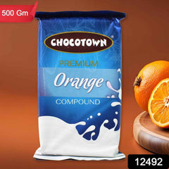 Orange Chocolate Compound – Premium Baking Slab 500gm | Chocotown