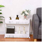 Slim Storage Rack – 2-Tier Space Saver with Wheels | Organivo