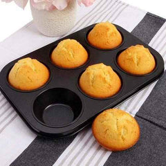 Non-Stick Muffin Tray – 6-Cavity Steel Baking Pan | Indo Glow