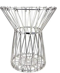 Versatile foldable fruit basket holding fresh apples and oranges, ready for display.