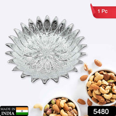 Silver Finish Serving Tray – Decorative Mukhwas & Dry Fruit Platter | Indo Glow