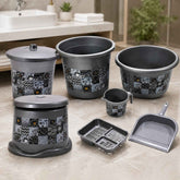 7-Piece Bathroom Set – Durable Plastic Organiser | VelvetBubbles