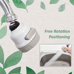 Close-up view of the 3-mode water saving faucet nozzle, highlighting its durable construction.