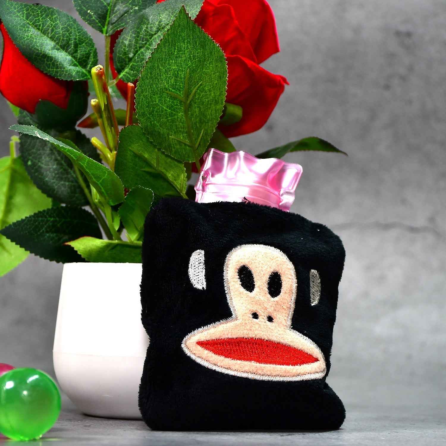 Mini Hot Water Bag – Emoji Cover for Pain Relief | Velvet Wellness