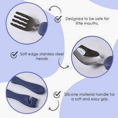 Stainless Steel Baby Spoon & Fork Set – Safe Toddler Cutlery
