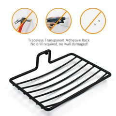 Wall Mount Soap Rack – 2-Piece Bathroom Organizer | VelvetBubbles