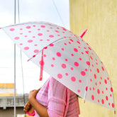 Dot Printed Umbrella – Automatic & Windproof | DrizzlePro