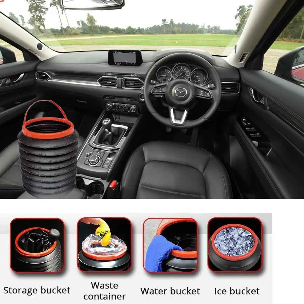 Foldable Car Trash Can – 4L Space-Saving Organiser | Velvet Wheels