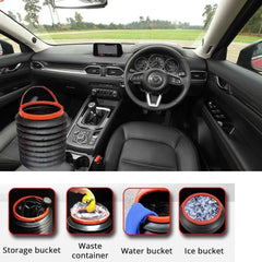 Foldable Car Trash Can – 4L Space-Saving Organiser | Velvet Wheels