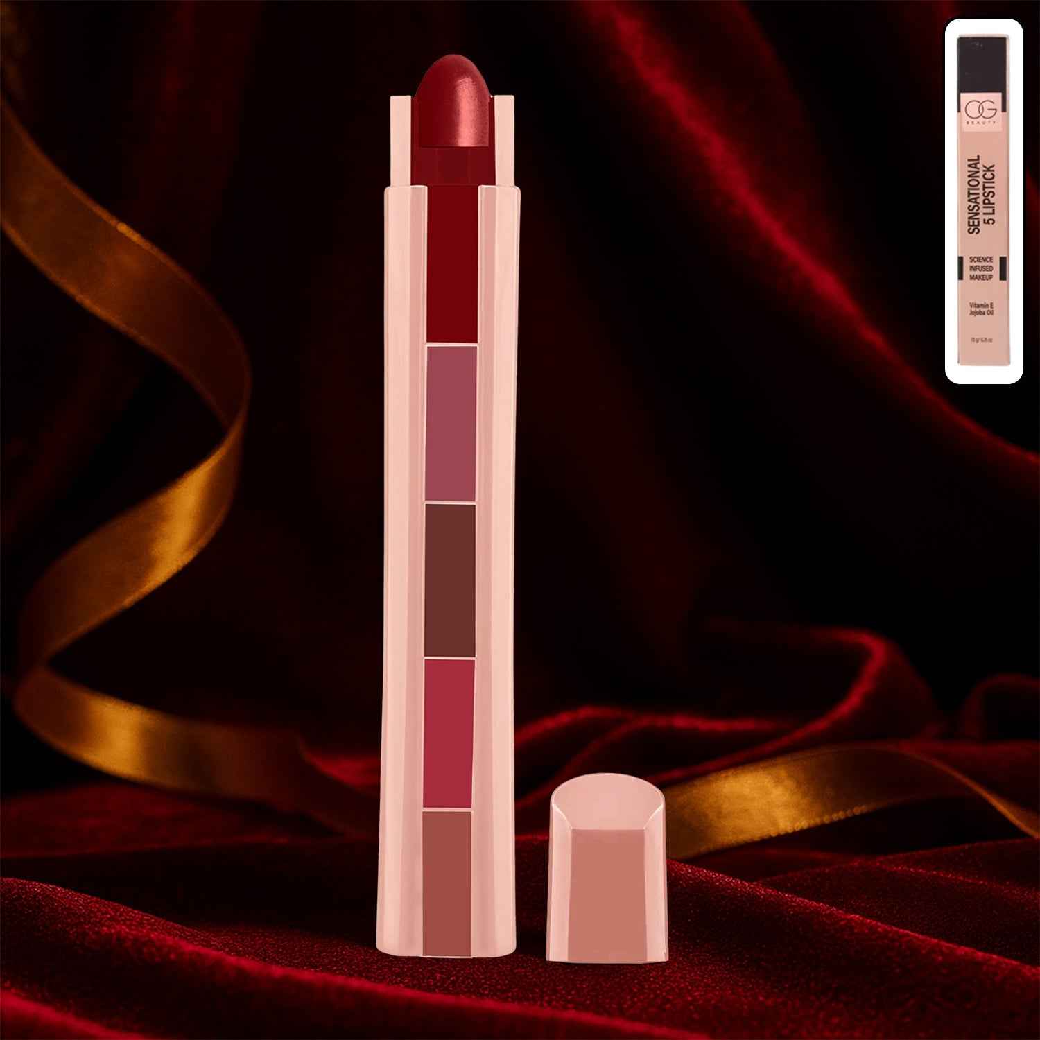 5-in-1 Lipstick – Long-Lasting Matte & Nourishing Lip Color