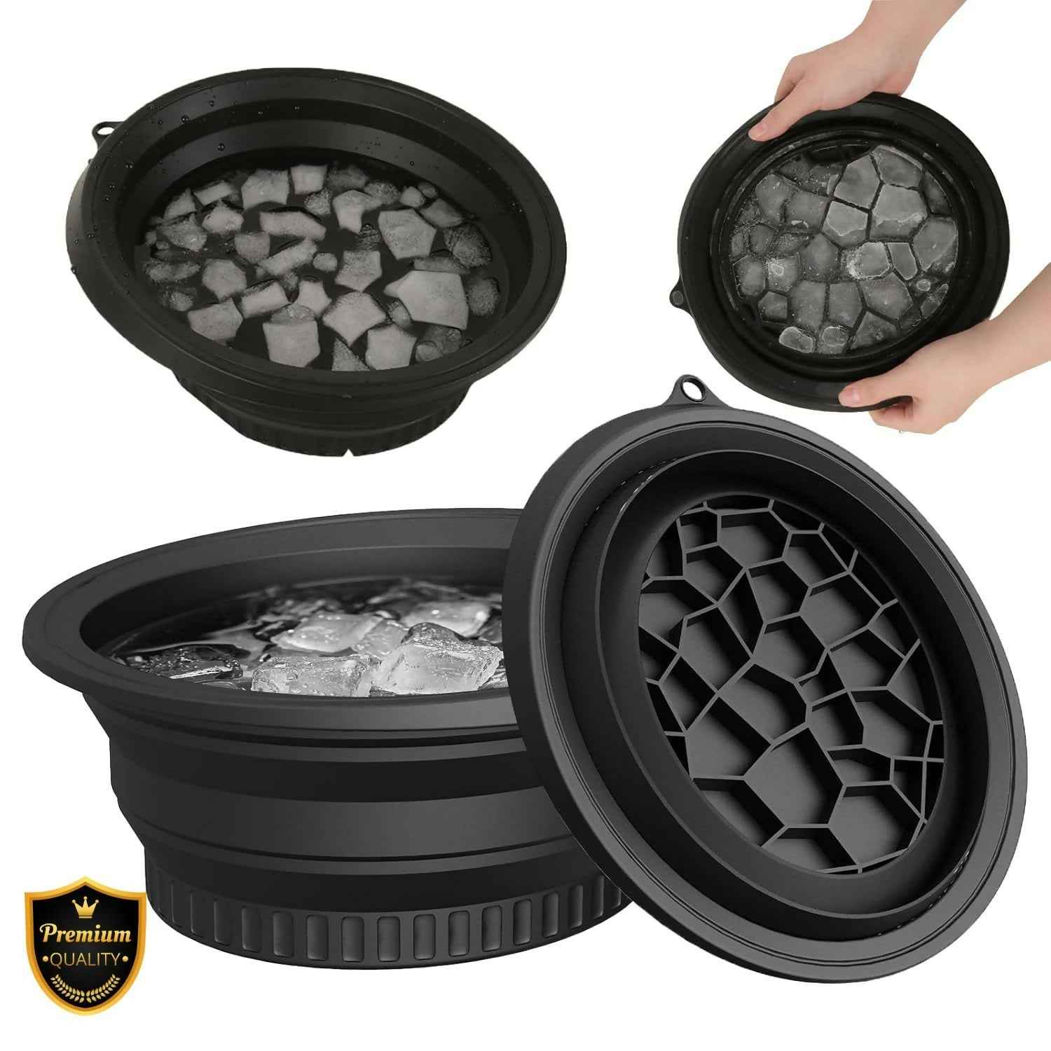 Silicone Face Ice Bowl – Space-Saving, Reusable Ice Tray