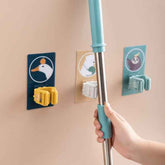 Self Adhesive Mop Holder – Wall Mounted Organiser | Velvet Organizers