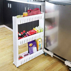 Slim Storage Rack – 3-Tier Multipurpose Shelf | Organivo