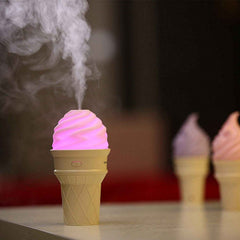 Ice Cream LED Humidifier Ð Portable Air Moisturizer & Fragrance Diffuser