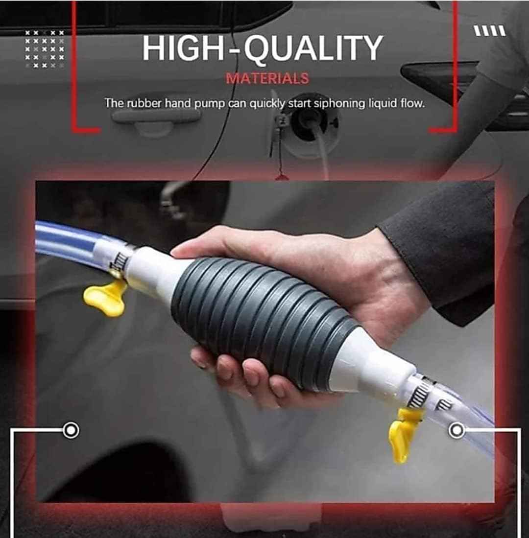 Fuel Transfer Pump – Portable Manual Siphon Kit for Liquids