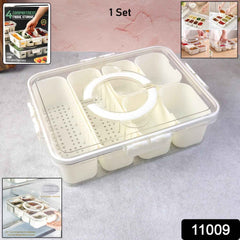 6-Compartment Fridge Storage Box – Leak-Proof, Space-Saving Organizer