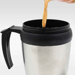 Insulated Coffee Mug – Stainless Steel Double Wall, With Lid & Handle | Mug Wala