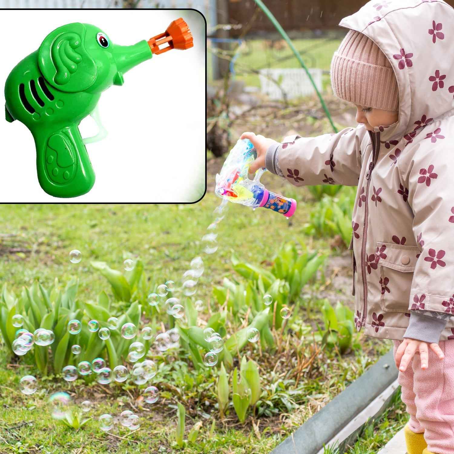 Elephant Bubble Gun Toy – Fun Hand-Press Bubble Maker for Kids